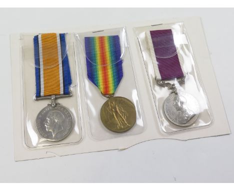 BWM & Victory Medal (8698 Pte A J Norman Suffolk Regt), with GV Army LSGCM (5819260 Cpl A J Norman Suffolk Regt). Medal Card 