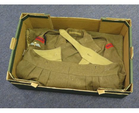 Airborne engineers 1949 pattern officers battle dress blouse and trousers complete with correct insignia and para wings  