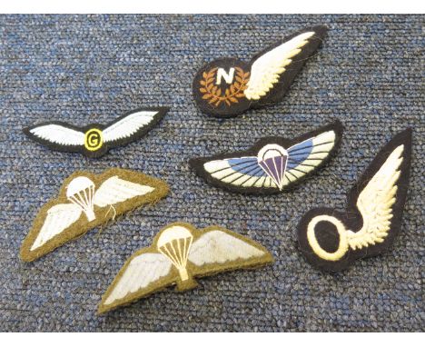R.A.F. and army post WW2 air crew and para wings  