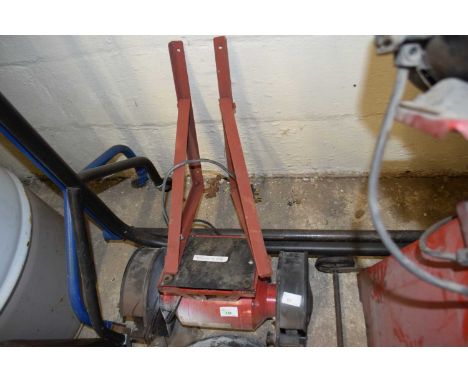 A bench grinder