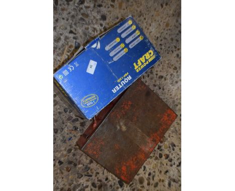 NOS power craft router together with a boxed 240v angle grinder
