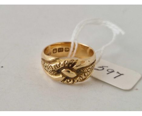 A HEAVY KNOT RING 18CT GOLD SIZE O 7.9 GMS