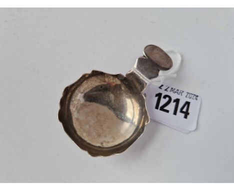 Another unusual caddy spoon with circular bowl, London 1790 by TJ