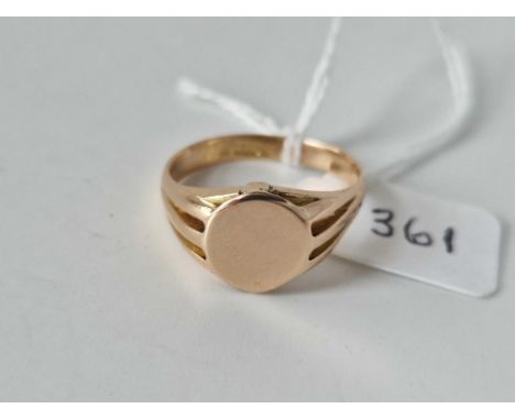 Antique Edwardian 15ct signet ring, hallmarked Birmingham 1909, 4.5g, size R