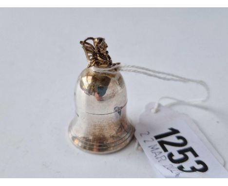 A tooth fairy bell shaped box with gilt finial