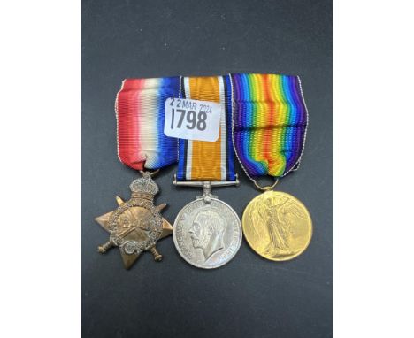 A trio of WWI medals to Capt A E Travish R LANC R