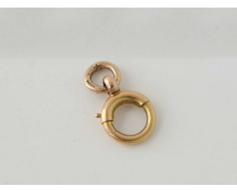 A bolt ring clasp 15ct gold 1.2 gms