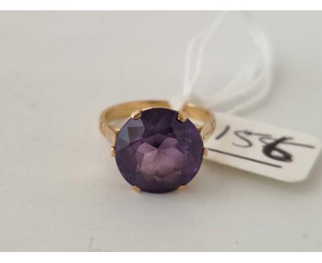 A stone set ring 14ct gold size K 3.4 gms