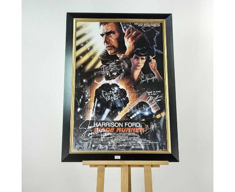 BLADE RUNNER (1982), MULTI-SIGNED POSTER bearing autographs for Harrison Ford, Rutger Haur, James Hong, Daryl Hannah, Edward 
