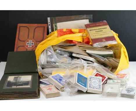 Collection of assorted ephemera to include, Elvis headshot photographs, Bristol docks photographs, unframed artwork, first da