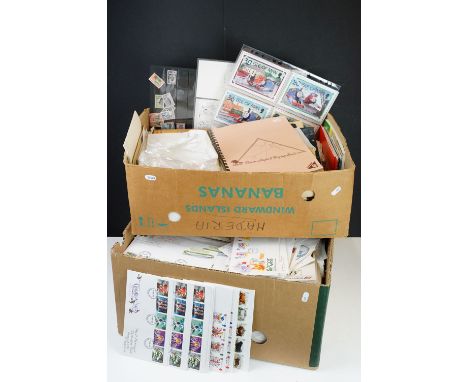 Large collection of loose first day covers together with an assortment of 20th Century stamps including loose and mint exampl
