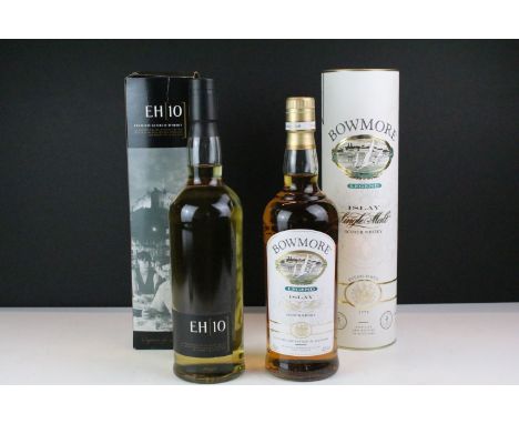 Bowmore Legend Isaly Single malt Scotch Whisky 700ml and EH 10 Premium Scotch Whisky (10yrs) 70cl, both boxed 