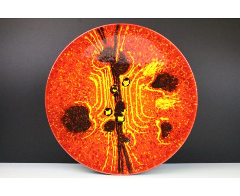 Poole pottery large 'Venus' charger plate from 'The Planets' series, 41cm diameter, limited edition signed by Alan Clarke to 
