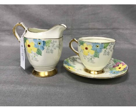 HAND PAINTED TUSCAN TEA SERVICEalong with Johann Haviland hand painted tea service