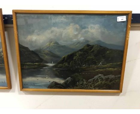 TWO OIL PAINTINGS BY R. MARSHALLboth of loch scenes