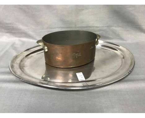 LOT OF 'ANCHOR LINE' PLATED CUTLERY AND PLATED DINNER WARESalong with a hotel plate tea service