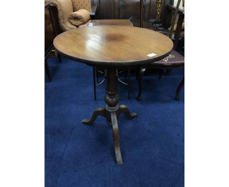 MAHOGANY CIRCULAR TRIPOD TEA TABLE