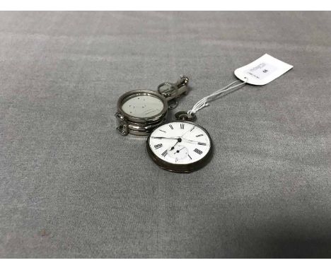 SILVER POCKET WATCH AND A COMPASS