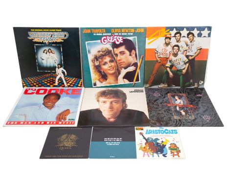 A collection of LP's &amp; 45's to include Elton John, ELO, John Lennon, Lionel Ritchie, Supertramp, Pet Shop Boys, Cher, Bee