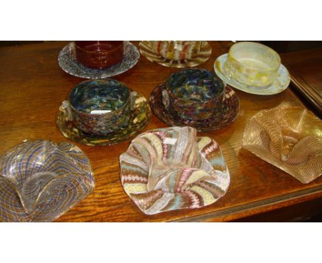 Italian vintage millefiori glass bowls and dishes 