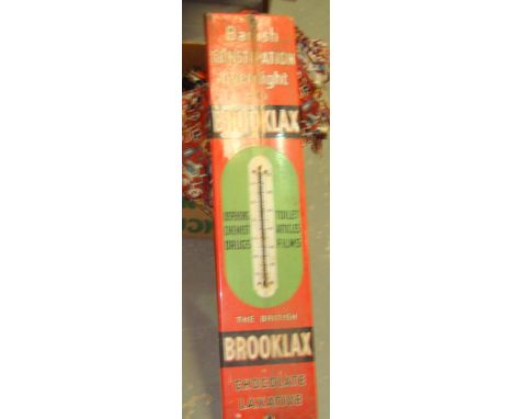 Vintage enamel sign Brook Lax Chocolate (themometer missing)
