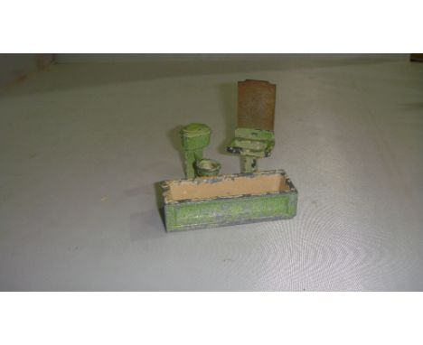 Vintage Dinky toy bathroom suite