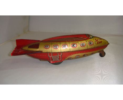 Vintage tin plate Friction Space Craft