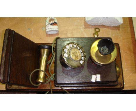 Vintage style wall hanging telephone