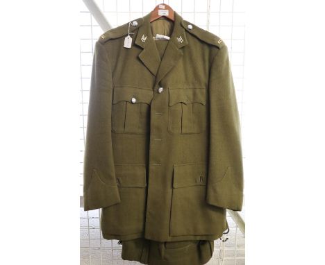 British Army Officer's long jacket with trousers, having SAS badges and insignia.   (B.P. 21% + VAT) 
