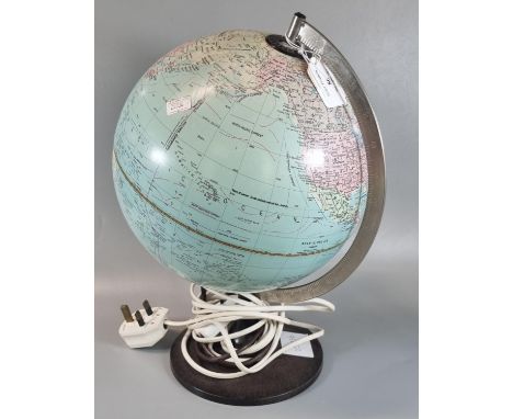 Danish illuminated Scan-globe on pedestal base. (B.P. 21% + VAT)