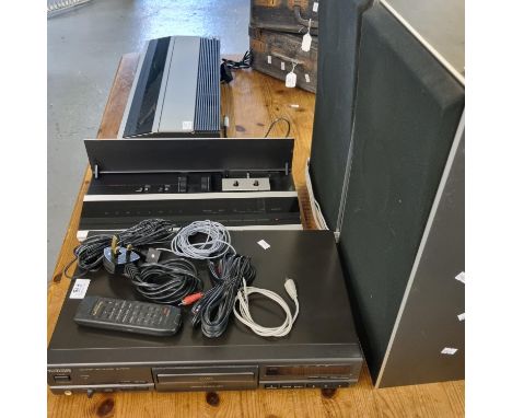 Bang and Olufsen Beomaster 2000 stereo system with Beocord 2000 tape decks and pair of Bang and Olufsen Beovox X35 speakers, 