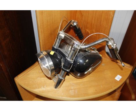 A novelty transistor radios in the form of a Harley Davidson
