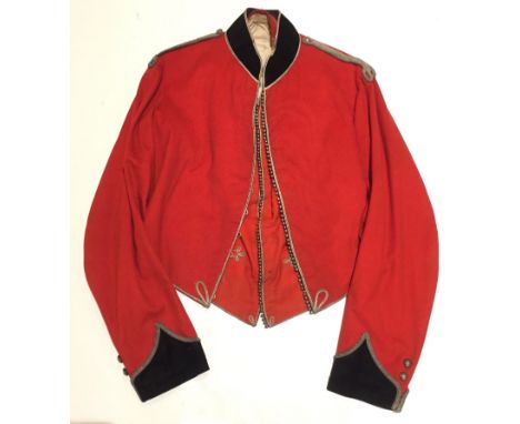 Welsh. Montgomeryshire Yeomanry Officer’s Victorian Mess Dress. A rare circa 1860’s example. Scarlet cloth jacket with black 