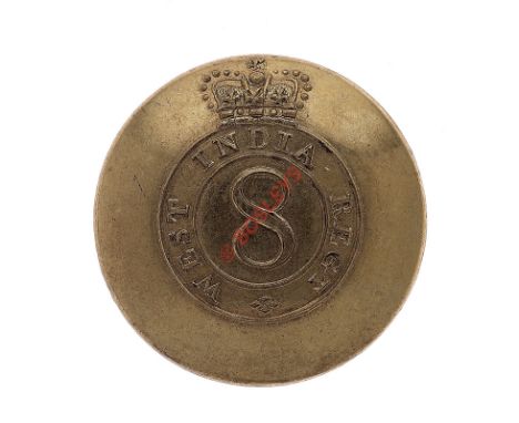 8th West India Regiment George III Officer’s gilt open-back coatee button. A fine rare example by Charles Jennens, London (PO