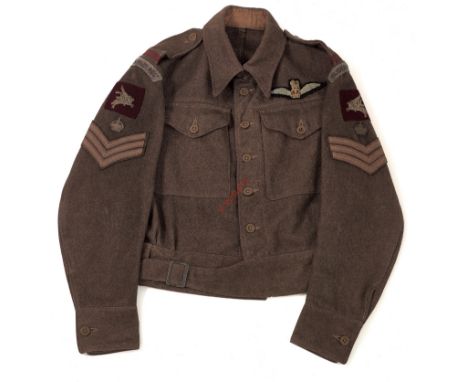WW2 Attributed Glider Pilot Battledress Blouse Uniform Jacket. A rare example believed to have been worn by 14878351 Staff Se