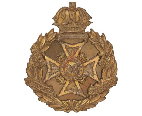 Badge. Indian Army. 26th Baluchistan Regiment Victorian Officer’s pouch belt plate. A very fine and scarce die-stamped gilt e