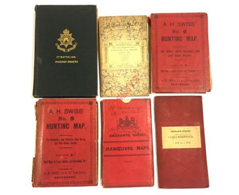 Devonshire Regiment interest 1st Bn Standing Orders ... Ordnance Survey mao of the Solent ... No.6 Hunting Map by Swiss of Do