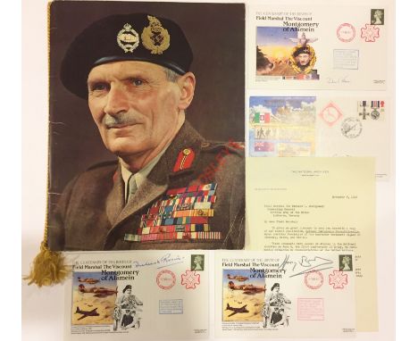 Ephemera Commemorating the Life of Field Marshal The Viscount Montgomery. Including: Illustrated Menu of a Luncheon in honour