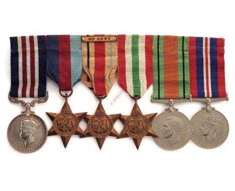 WW2 1942 3rd Field Regiment Royal Artillery Military Medal Group of Six Medals. Awarded to “853654 L. BMBR. A.S WOLFE R.A.”. 