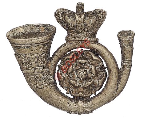 37th Yorkshire, West Riding, RVC Victorian Officer’s pouch badge circa 1875-80. A good scarce lightly silvered die-stamped cr