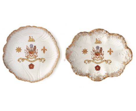 Victorian 2nd VB Manchester Regiment Officer’s Mess China. A good quality example of on oval dish (Width 11 inches) and a din