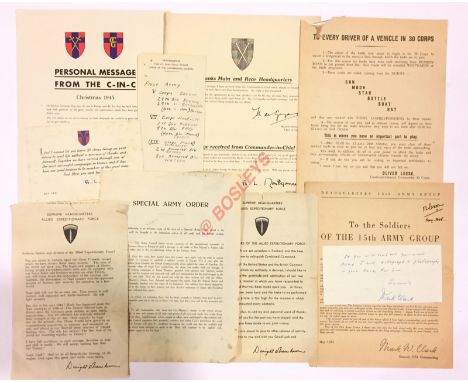 WW2 Selection of Ephemera of Monty’s Personal Messages to his Army. A selection of leaflets being some of the messages issued