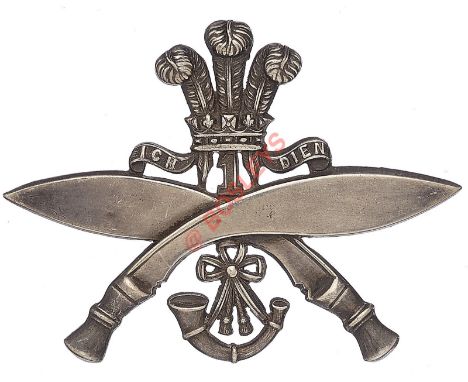 1st Prince of Wales’ Own Gurkha Rifles Edwardian Officer’s hat badges circa 1906-10. A fine unmarked silver example. Die-stam