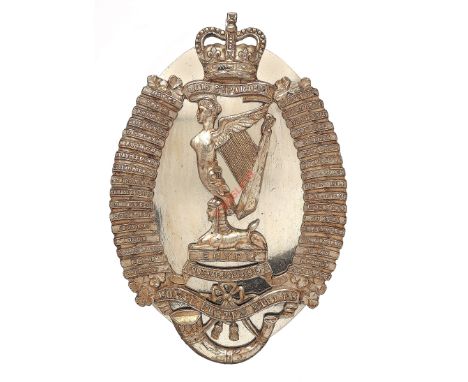 Badge. Irish. Royal Ulster Rifles Officer’s pouch belt plate circa 1953-68. An extremely fine example. Die-stamped silvered s
