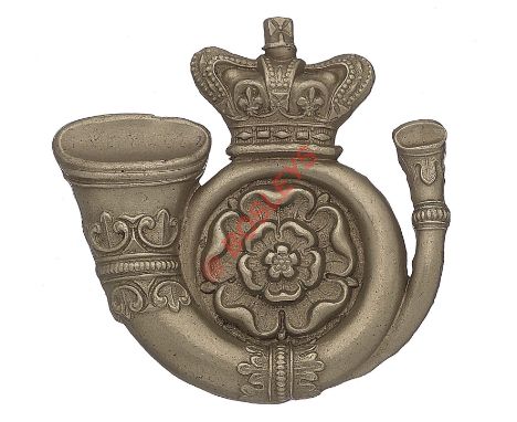 5th (Wakefield) Yorkshire (West Riding) Volunteer Rifles Victorian glengarry badge. De-stamped white metal crowned coiled bug