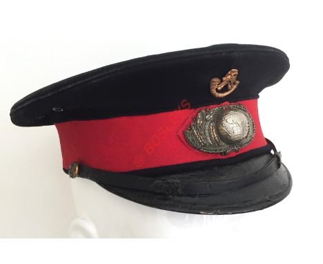 WW1 Royal Marine Light Infantry Gallipoli Casualty Officer’s Dress Cap. A very rare example worn by Lieutenant Stanton Degge 