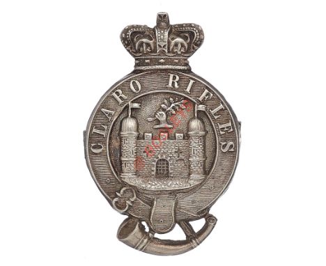 16th & 17th Yorkshire, (Claro Rifles) West Riding, Victorian Officer’s Rifle Volunteer Corps pouch badge. A fine and scarce d