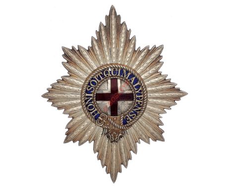 Coldstream Guards Victorian Officer’s 1898 Birmingham hallmarked silver pagri badge. A splendid scarce die-cast example by J 