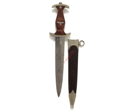 German Third Reich SA Group Sachsen Stormtrooper’s dagger by Ernst Pack & Shone of Solingen.  A good example with nickel moun