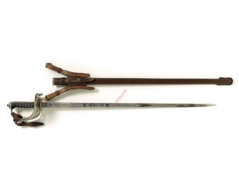 Bechuanaland Protectorate Police Officer’s Sword. A rare Elizabeth II period example by Henry Wilkinson of London, which clos